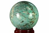 Polished Graphic Amazonite Sphere - Madagascar #157699-1